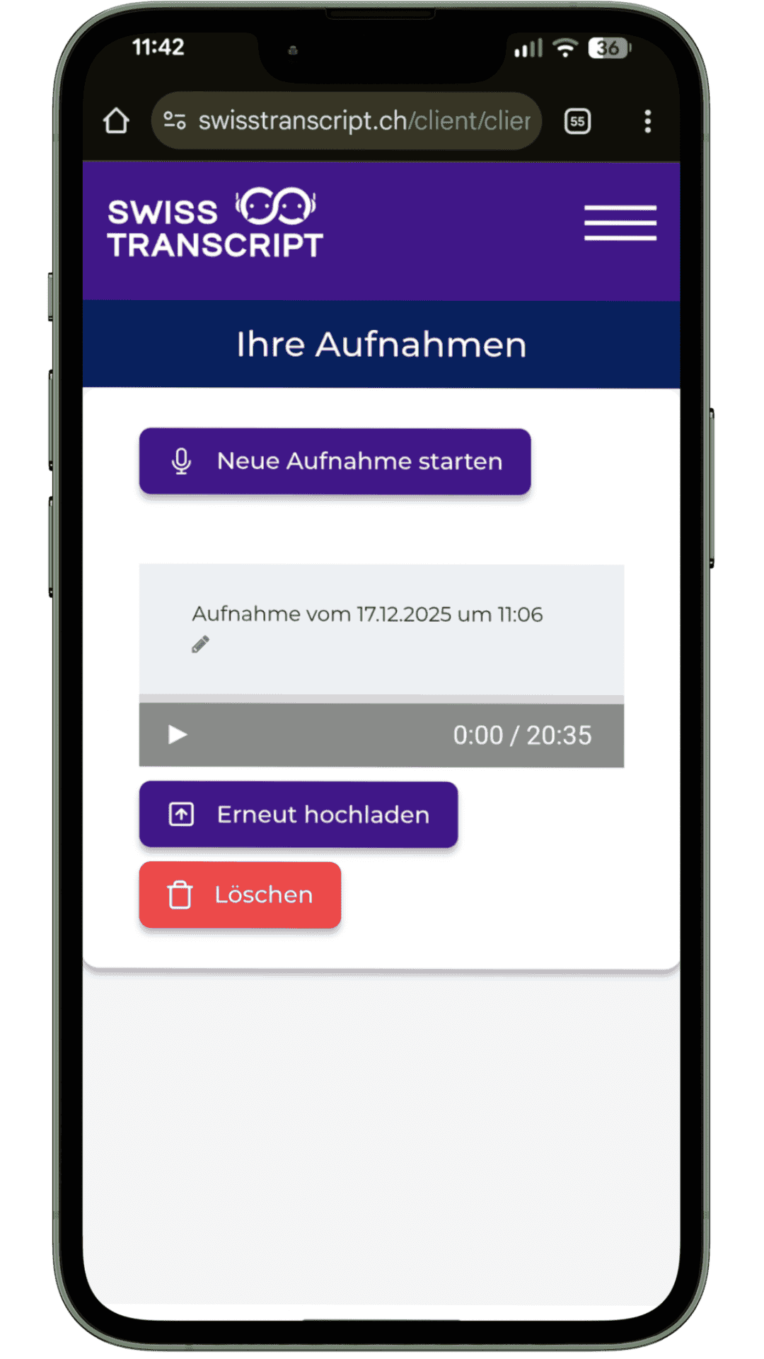 Aufzeichnung Bildschirm